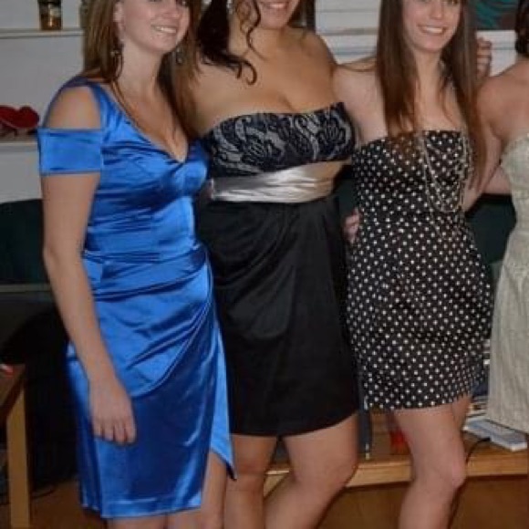 Bebe satin blue dress - Picture 6 of 6